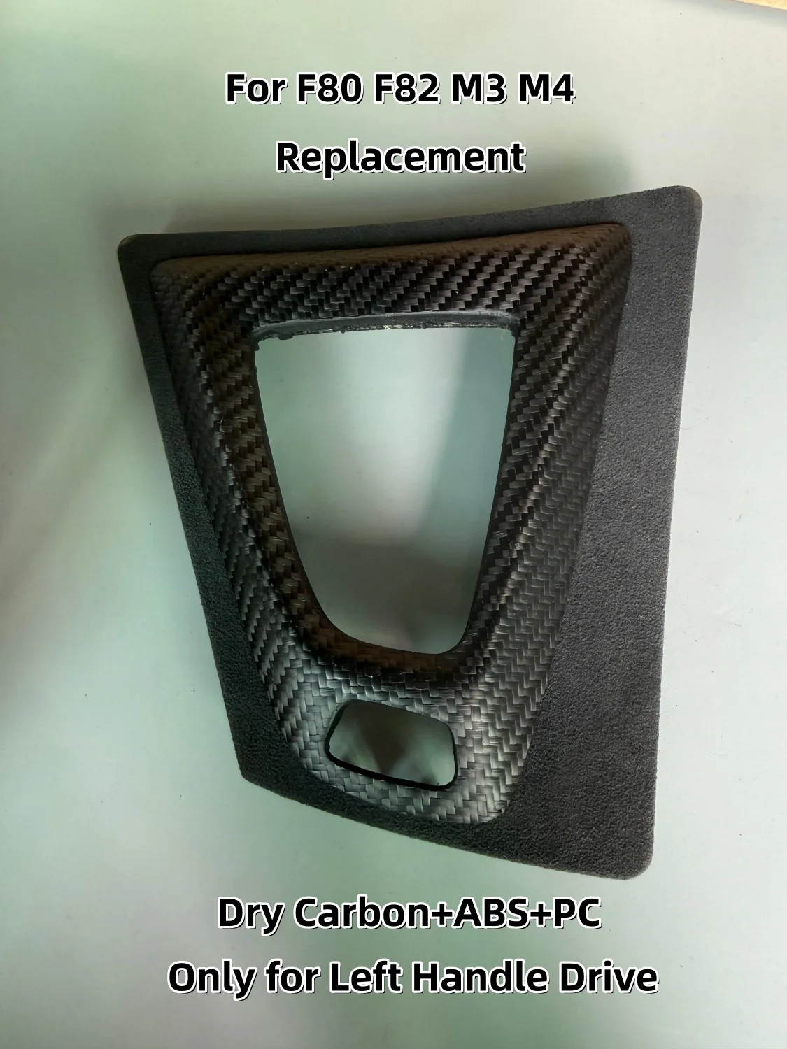 LHD Genuine Dry Carbon Fiber Replacement Gear Knob Handbrake Console Panel Cover For BMW M3 M4 F80 F82 F83 Coupe M Performance