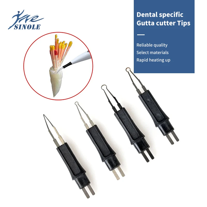 4pcs/Pack Dental Heated Gutta Cutter Tips For Gutta Percha Point Heating Cutter Tooth Gum Endo Obturation System