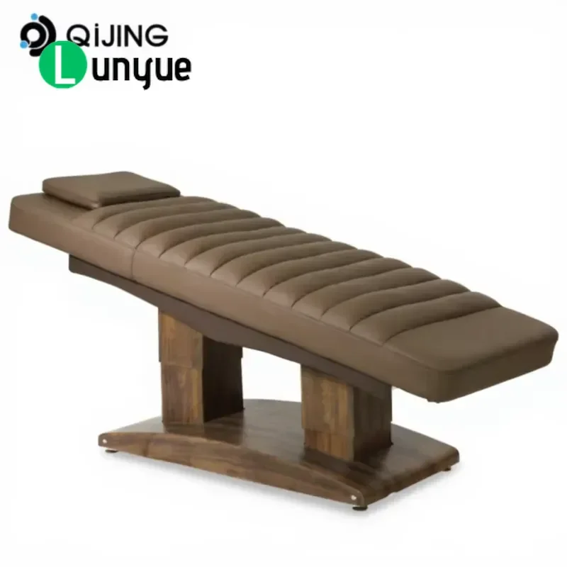 Electric Reclining Beauty Massage Bed 4 Motor Spa Stretcher Curved Eyelash Facial Treatment Table for Clinic Home Use