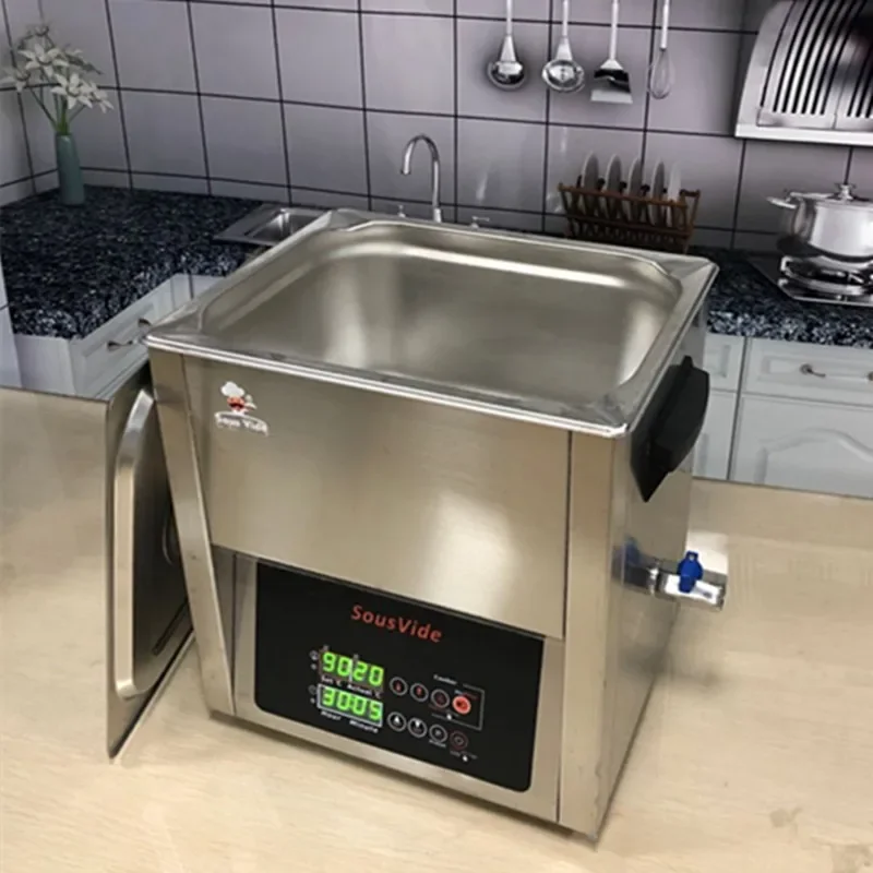 Stainless steel tank with heater all area even heated 8x memory preset and Calibration function 10L Commercial Sous Vide Cooker