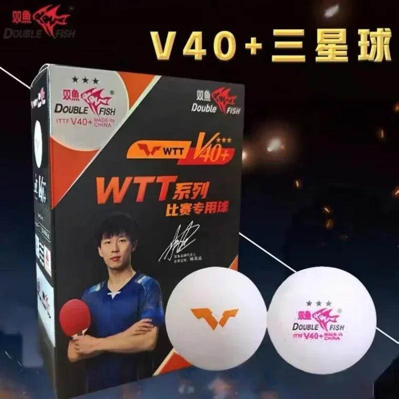 オリジナル ダブルフィッシュ WTT 3 スター卓球ボール (WTT 公式ボール) ダブルフィッシュ 3 スター卓球ボール ITTF 改良