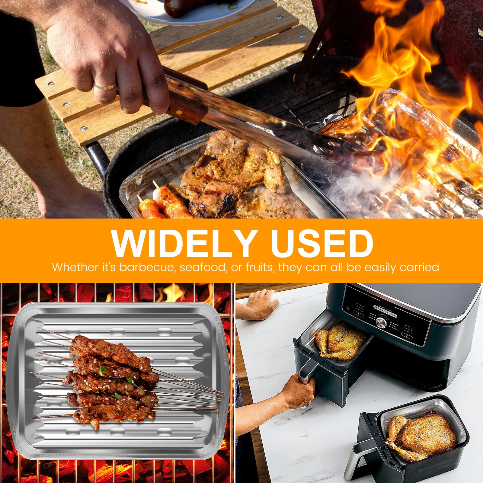 Aluminum Foil Trays Non-Stick  - огляд і ціна Camping Cooking Bbq