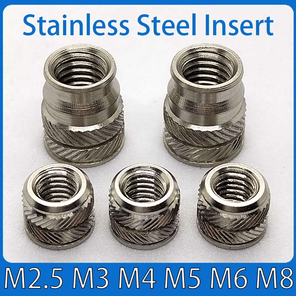 

M2.5 M3 M4 M5 M6 M8 Stainless Steel Heat Set Threaded Insert Nut Hot Melt Insertion Injection Molding Embedded Nut of 3d Printer