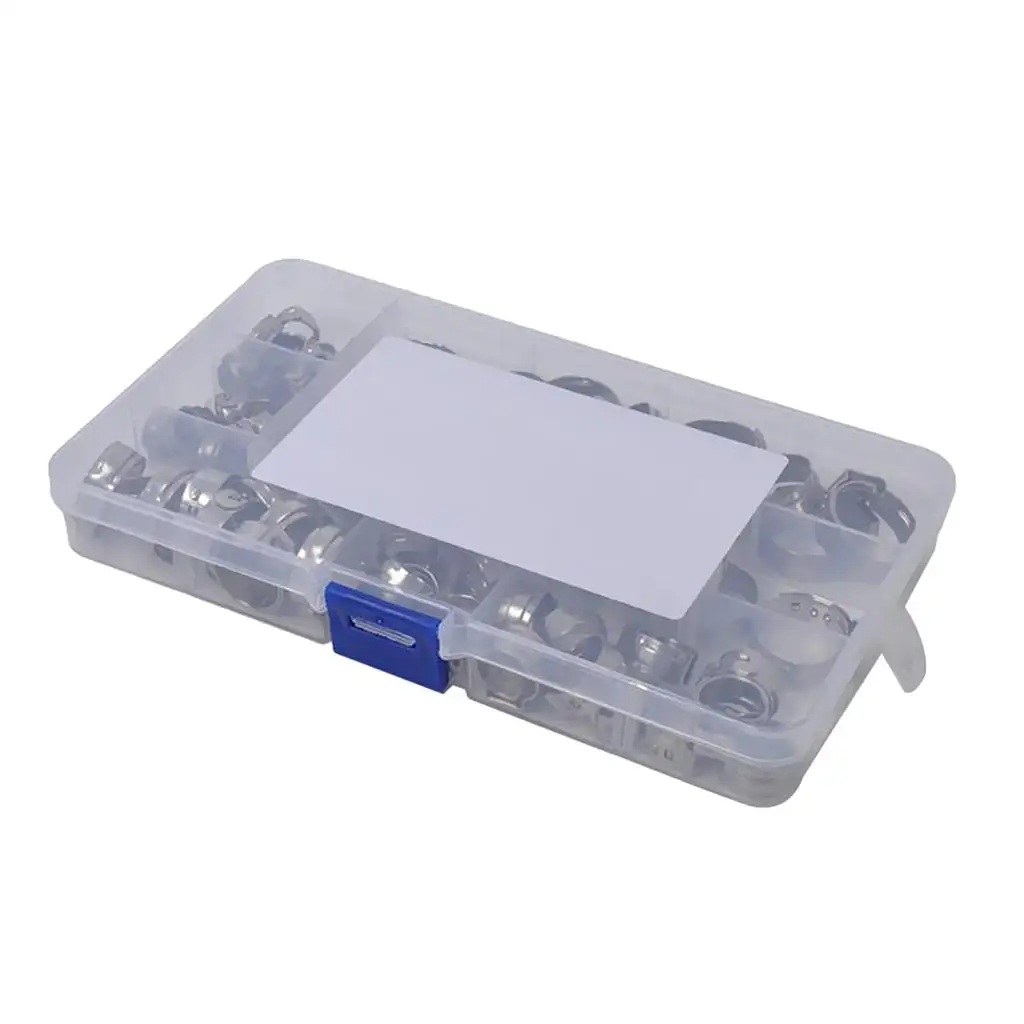 70 قطعة 5.8-21.0 مللي متر مضاد للتآكل واحد الوقود الهواء خرطوم هيدروليكي المشابك O-مقاطع 304 الفولاذ المقاوم للصدأ #5