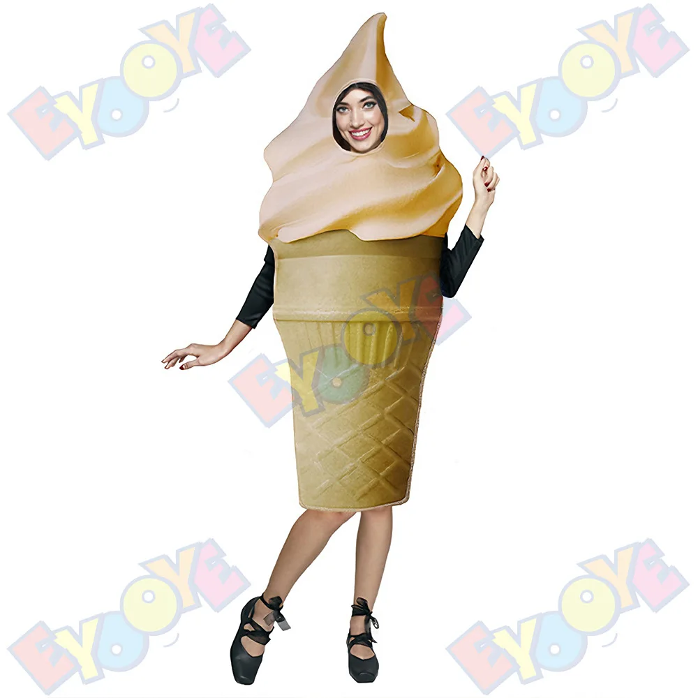 Grappige volwassenen en kinderen IJs- en ijslollykostuums Schoolthema Evenementoptredens Voedselfeestrekwisieten