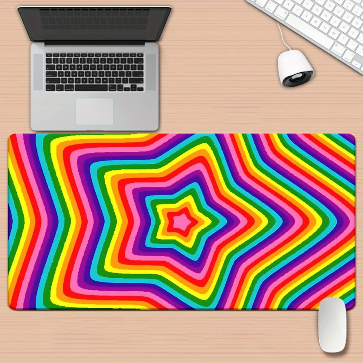 Brand HD Printed Star Rainbow Iron Desk Pad XXL Mouse Pad Gaming Keyboard Office Computer Multifunctional Decorative
