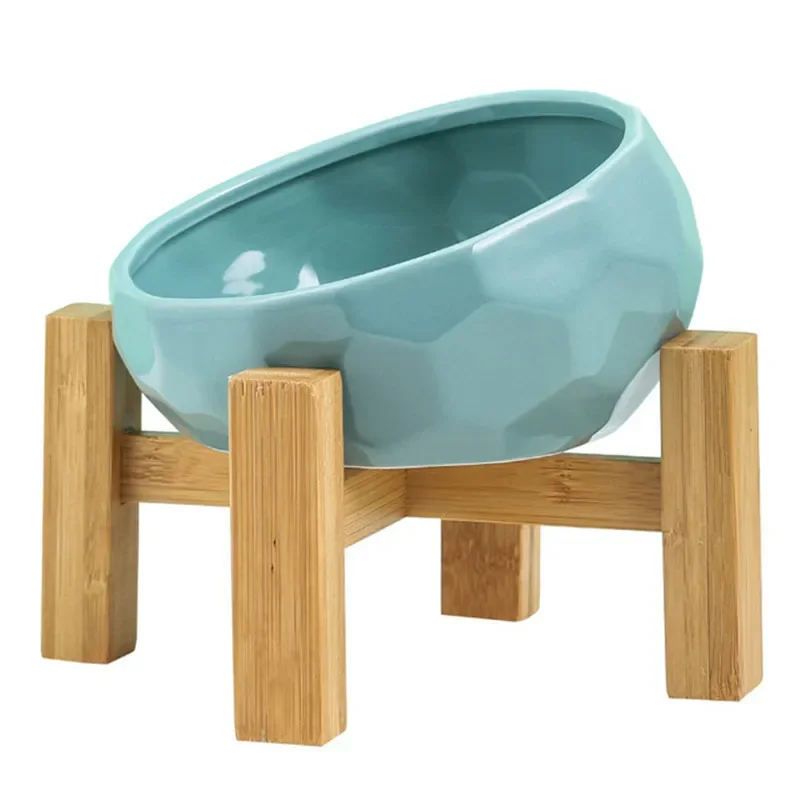 

New Diamond Ceramics Large Capacity High Foot Oblique Bowl for Dog and Cat Premium Pet Feeding Supplies