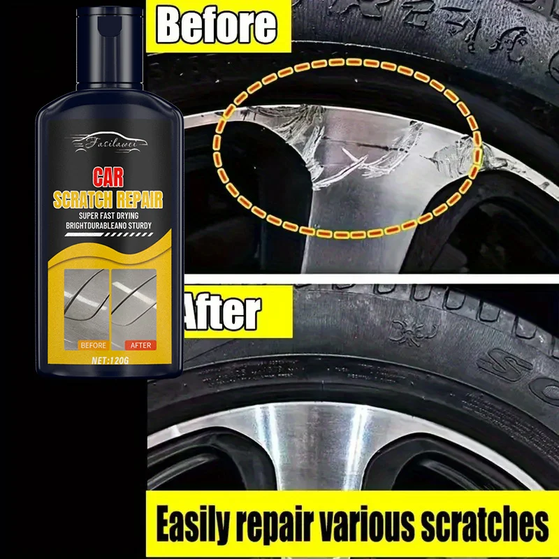 120 مللي العالمي للدراجات النارية محور عجلات طقم تصليح-سبائك فقي خدش ارتداء إصلاح لصق ، كريم واقي مضاد للأكسدة ، حافة بولي #2