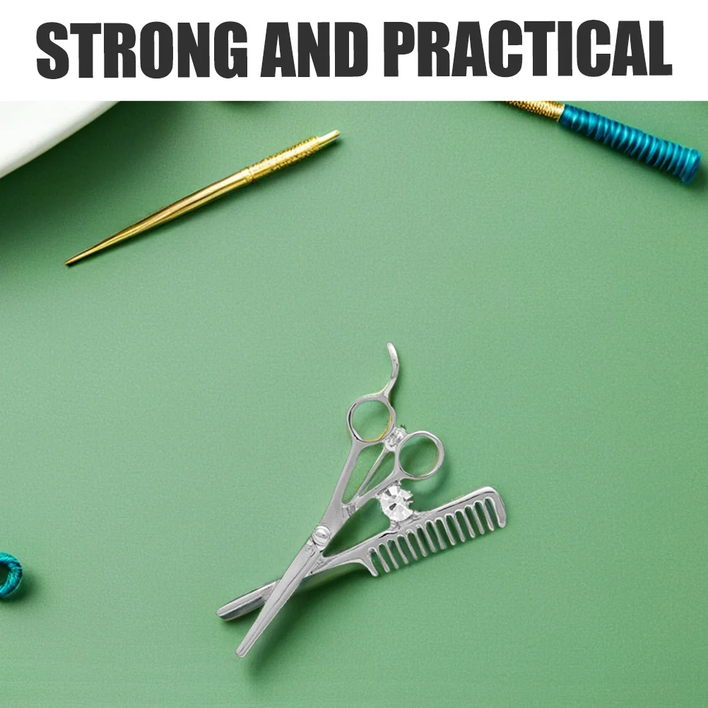 6 قطعة بروش الحلاق خمر حجر الراين مقص مشط تصميم التلبيب دبوس دعوى سترة طوق ديكور حفلة مأدبة هدية الإكسسوار