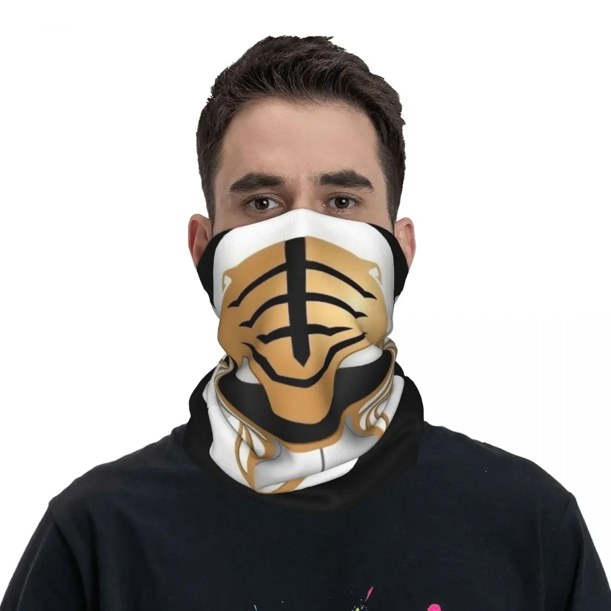 Mighty Morphin  - White Bandana Neck Gaiter Printed Mask Scarf Warm Headband Riding For Men Women Adult Washable