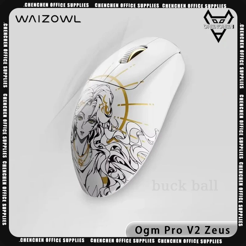 In Stock Waizowl Ogm Pro V2 Zeus Mouse 3 Mode Paw3950 Lightweight 8K Polling Rate Wireless Mouse Game Mouse Mice PC Custom Gifts