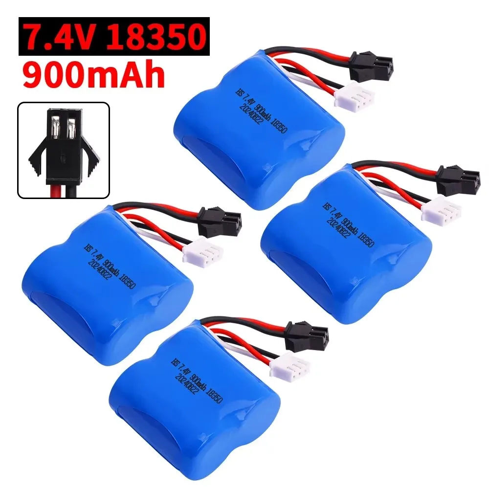 18350 SM2P التوصيل بطارية ليثيوم أيون وشاحن USB ل H100 H102 S1 S2 S3 S4 S5 عالية السرعة RC سباق قارب البطارية 7.4 فولت 900 مللي أمبير البطارية