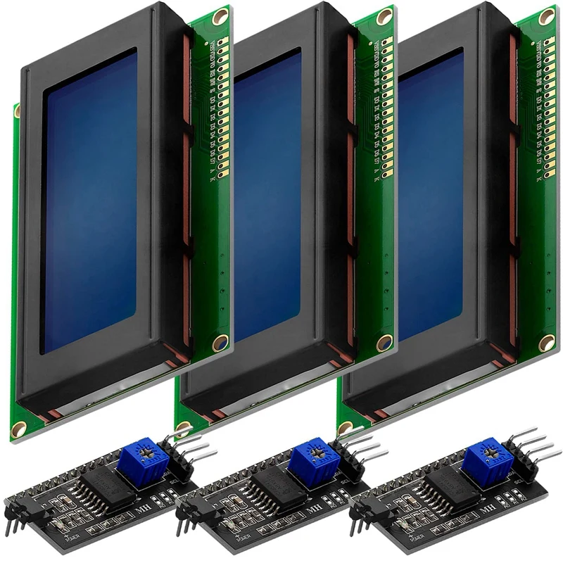 Ensemble d'affichage LCD HD44780 2004, 4x20 caractères avec interface I2C pour Ardu37