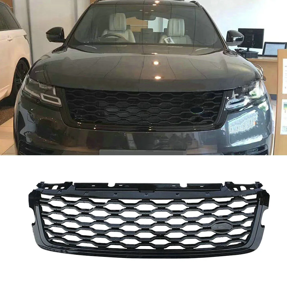 

Поп автомобильные аксессуары для Range Rover Racing Grill для Range Rover Velar L560 2017 2018 2019, передний бампер, сетчатая решетка радиатора Gri