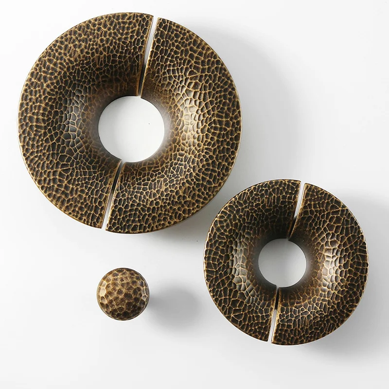 Nuove maniglie e maniglie per mobili antichi per mobili da cucina, armadio, cassetto, vetrine vintage a mezzo anello, pomello per porta del fienile