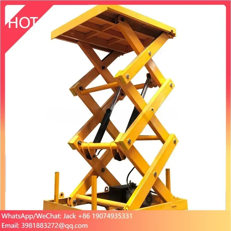 2m 4m 6m Lifting Height Electric Scissor Lift Table Fixed Hydraulic Table Electric Lift With Heavy Duty