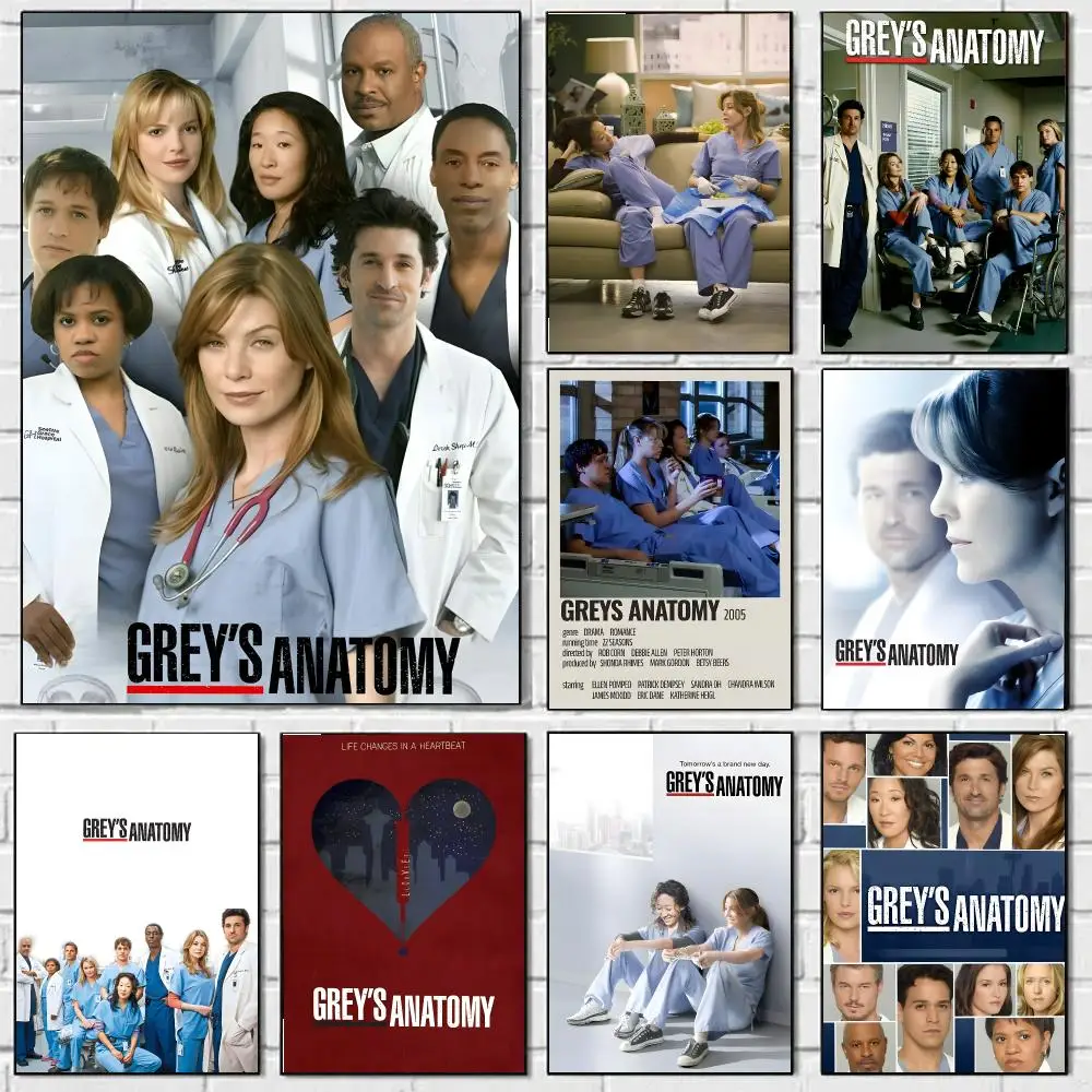 G-Greys Anatomy Poster Versatile HD Waterproof Wall Art Self-Adhesive Decor For For Home Living Room Hallway Decor Ideal Gift