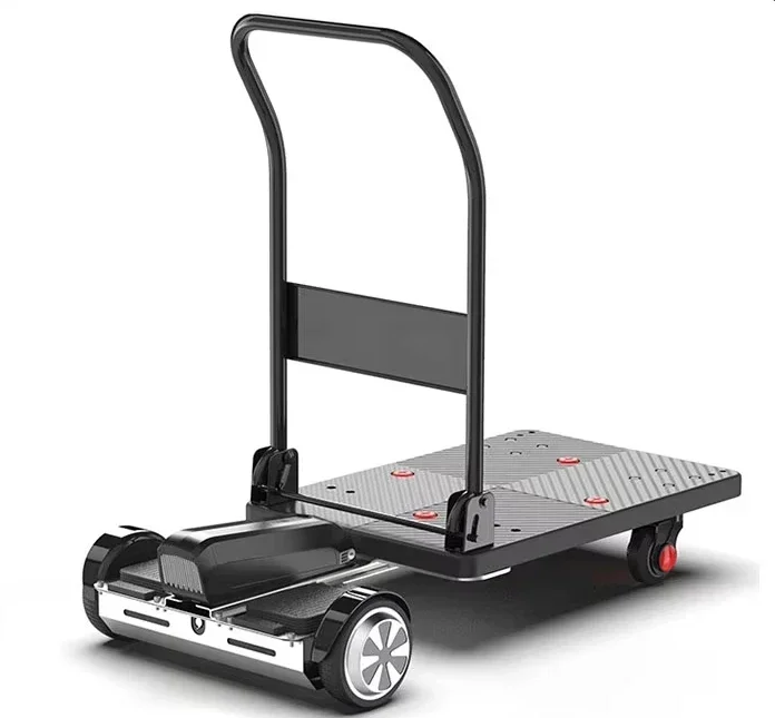 Portable Electric Flatbed Cart Balanced Cargo Scooter and Hand Truck for Material Handling Equipment