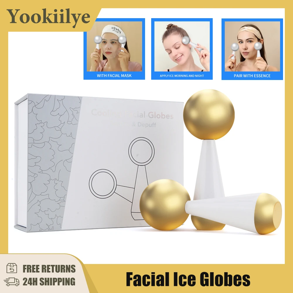 

Ice Globes Facial Stainless Steel Cooling Roller Cryo Sticks for Face Massager Neck Eyes Skin Care Anti Aging Massage Tool