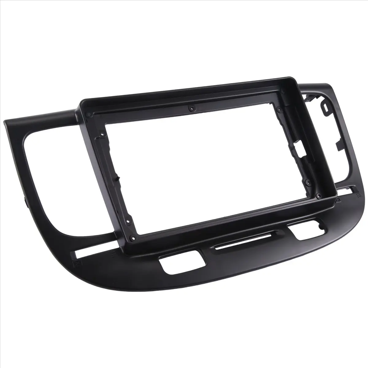 Compatible Car Radio Fascia for Rio2 2 2005-2011 Dashboard Refitting Stereo 9 Inch Car Fascia Panel Trim Kit(Black)
