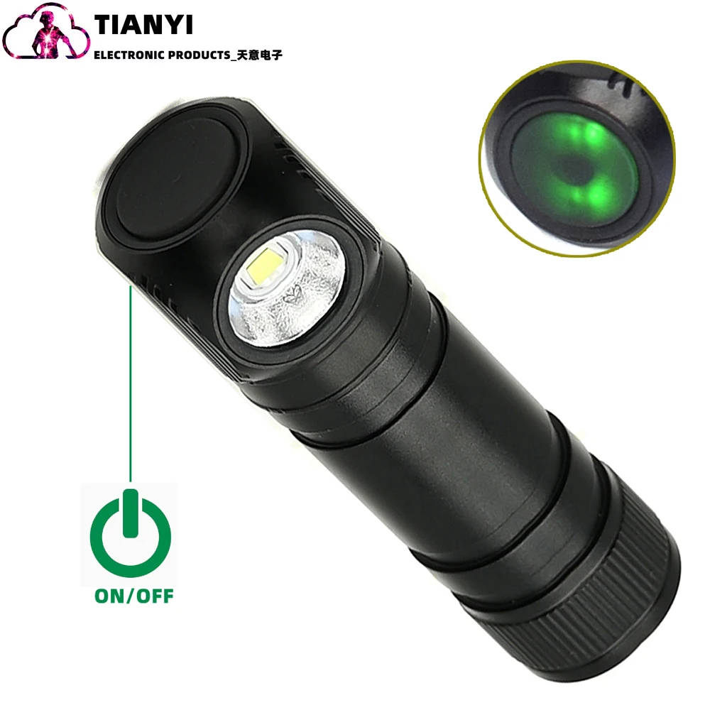 Flashlight Aluminum alloy drop resistant headlight Night fishing waterproof detachable headlight flashlight typec charging