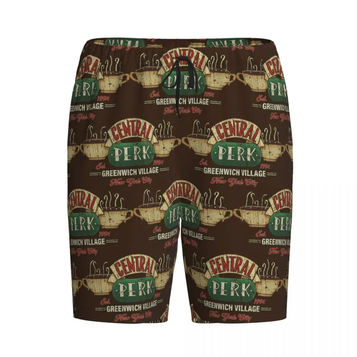 

Мужские пижамные штаны с логотипом Central Perk Friends, шорты для сна, домашние брюки для отдыха