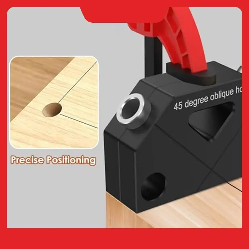 

45° Angle Drill Guide Jig Aluminum Dowel Jig Kit Woodworking Joint Angle Tool For Angled Dowel Joint(A 8.0 Diamond Set) Durable-