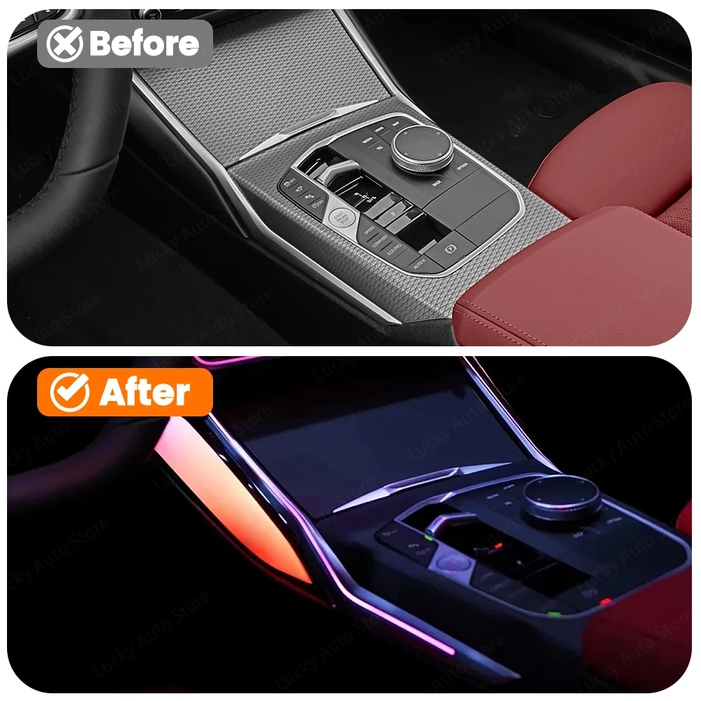 Original 11 Color LED Ambient Light Central Control Crystal Saddle Light Left Hand Drive Car For BMW G20 021 G22 G26 G42 i314