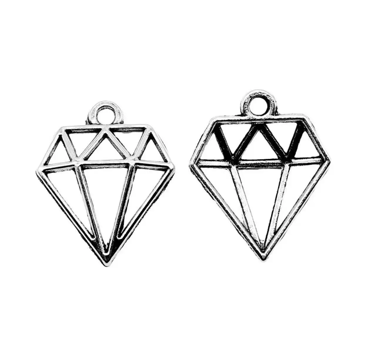 50pcs  20*16mm   Zinc Alloy matel geometric shape pendants for handmade DIY findings   HW3380