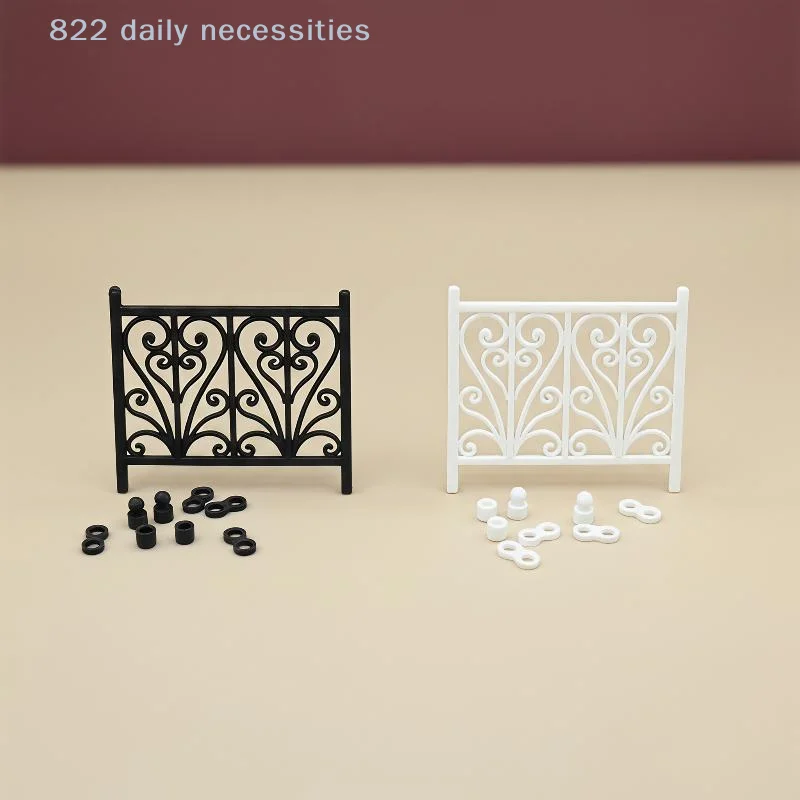 convenientDollhouse Carved Fence Guardrail 1:12 Scale Miniature Model DIY Ornament for Doll House Accessories Decoration