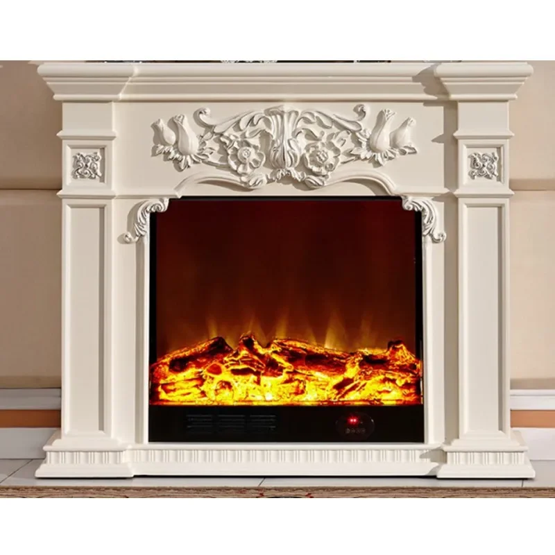 Factory price MDF Rustic White Fireplace Surround with Wood Mantel