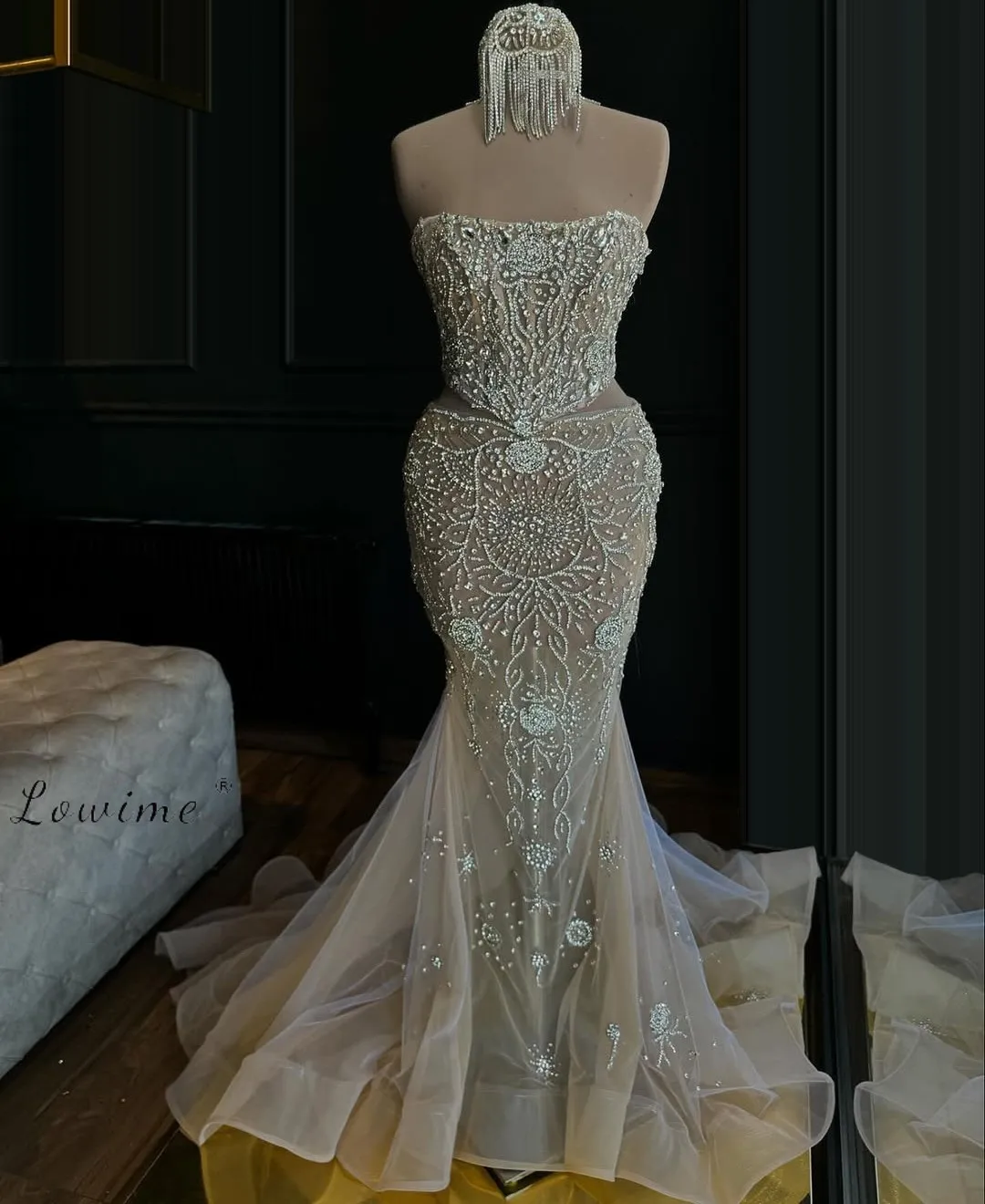 

2025 Silver Mermaid Evening Dress Customized Beaded Party Dresses For Special Occasions
