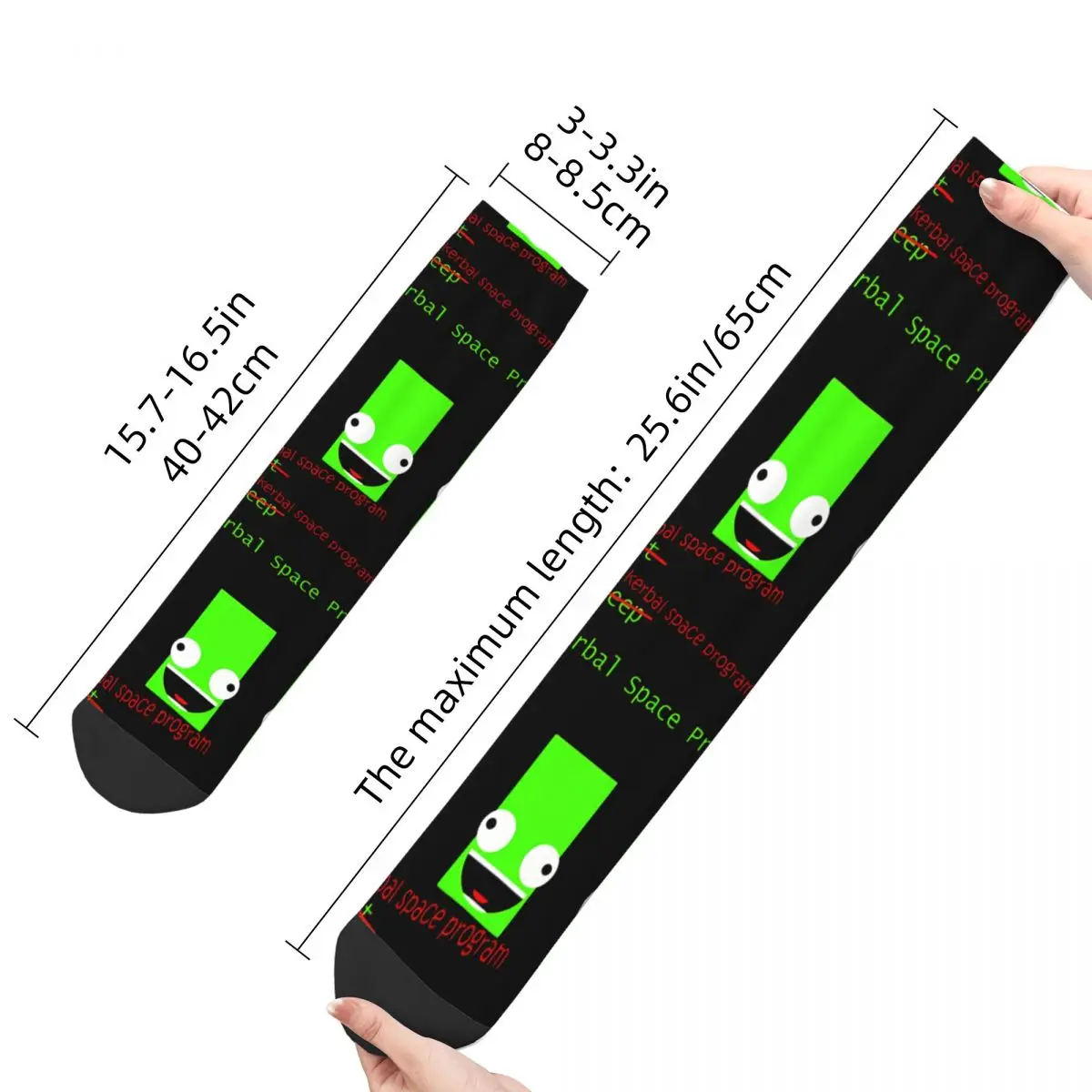 Happy Funny Eat. Sleep. Men's Socks Retro Harajuku Kerbal Space Program Game Hip Hop Novelty Casual Crew Crazy Sock Gift Printed