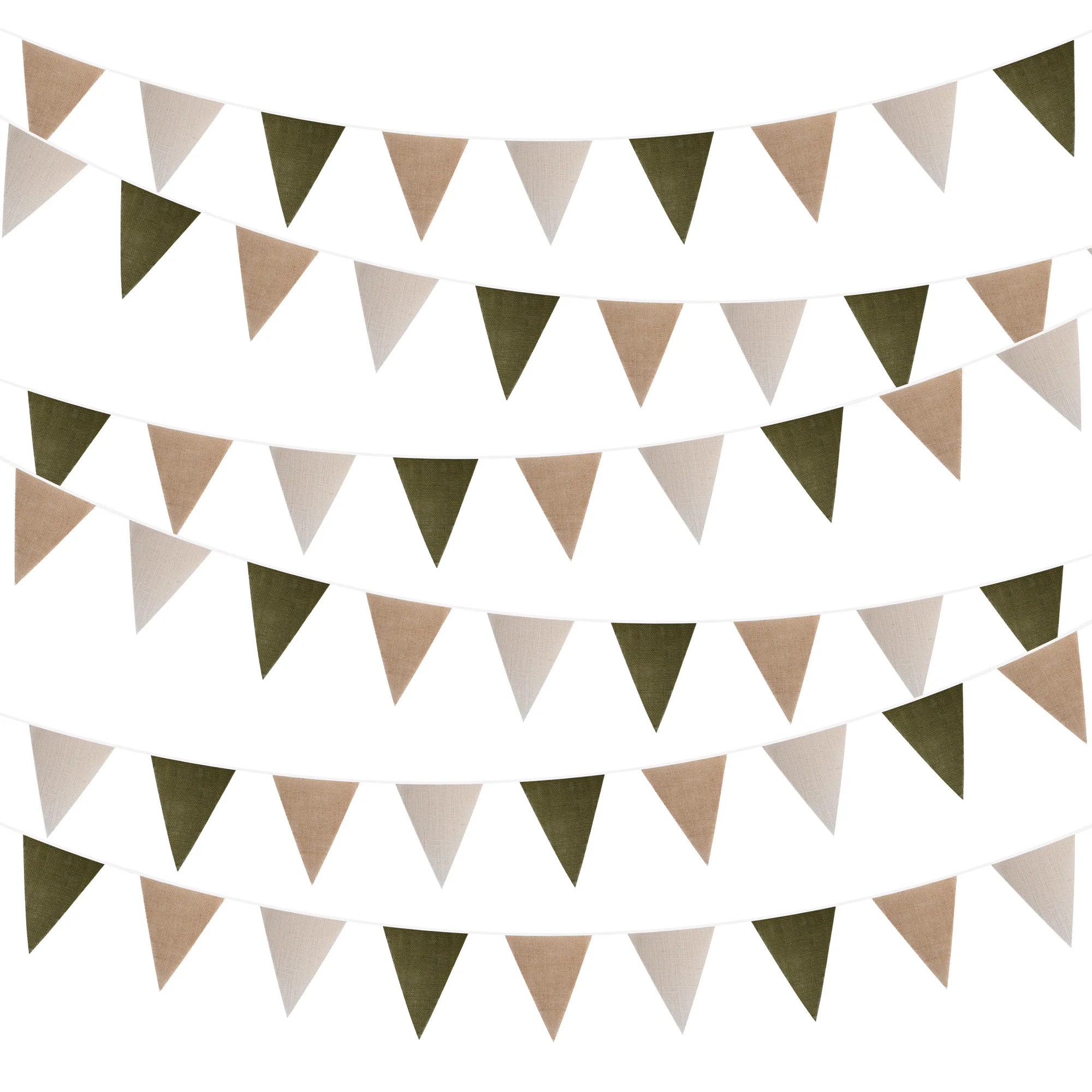 5M 16,4Ft 18 Wimpelketten aus Jute für Hochzeits- und Partydekoration, Vintage-Foto-Requisiten, Banner, Heim-, Babyparty- und Karnevalsgirlande – Detail 14
