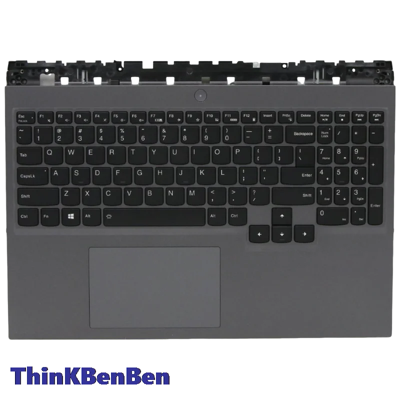 US English Slate Grey Keyboard Upper Case Palmrest Shell Cover For Lenovo Legion 5 Pro 16ACH6H R9000P 2021 5CB1C14884