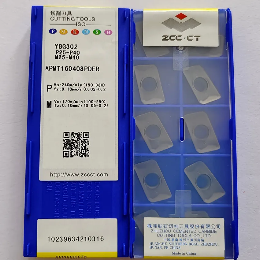 ZCC.CT APMT1135PDR YBG302/APMT160408PDER YBG302 APMT1135PDR APMT160408PDER YBG302 CNC carbide inserts milling inserts 10pcs/box