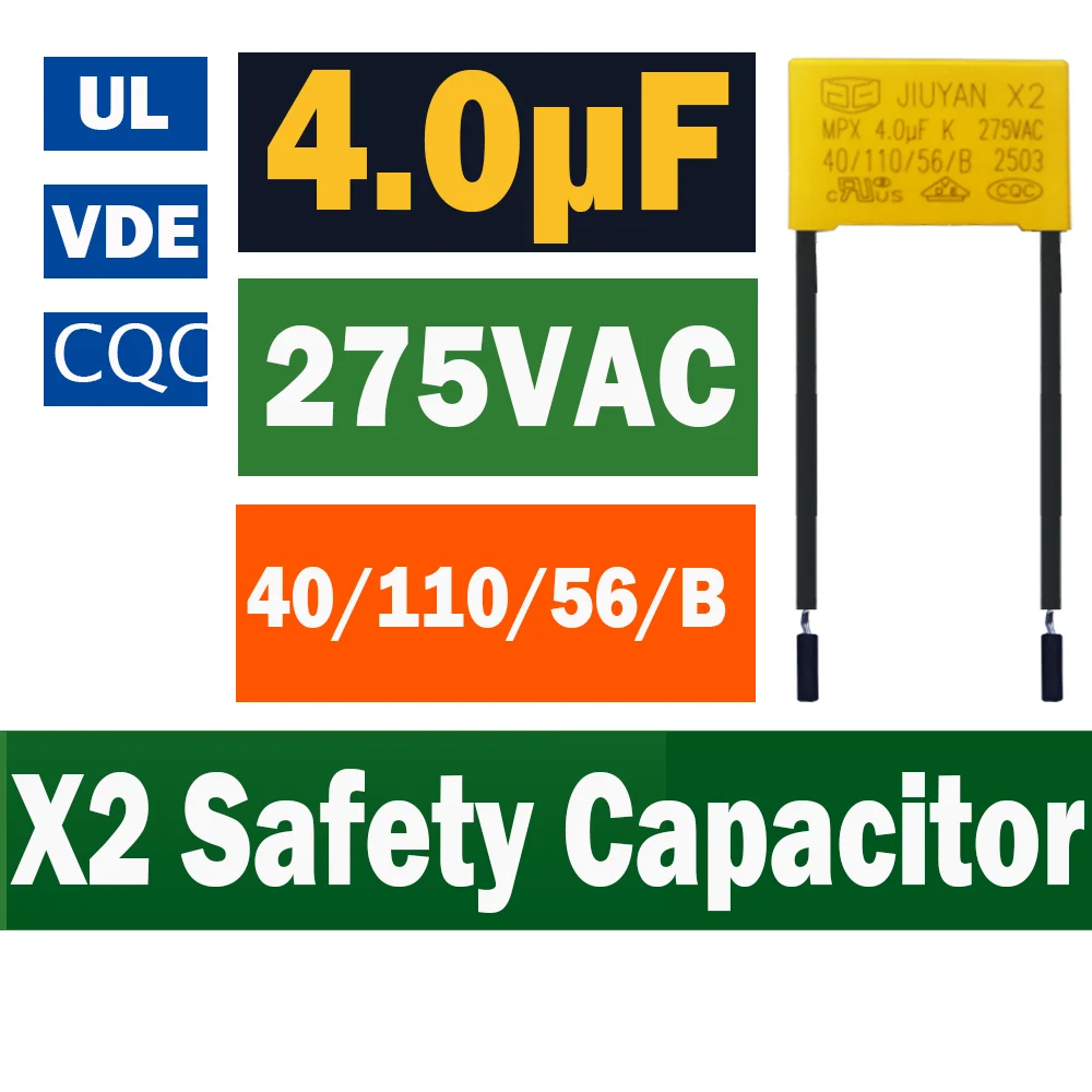4uF 275VAC 405K X2 Safety Capacitor for LED Light Smart Switch Repair Tools