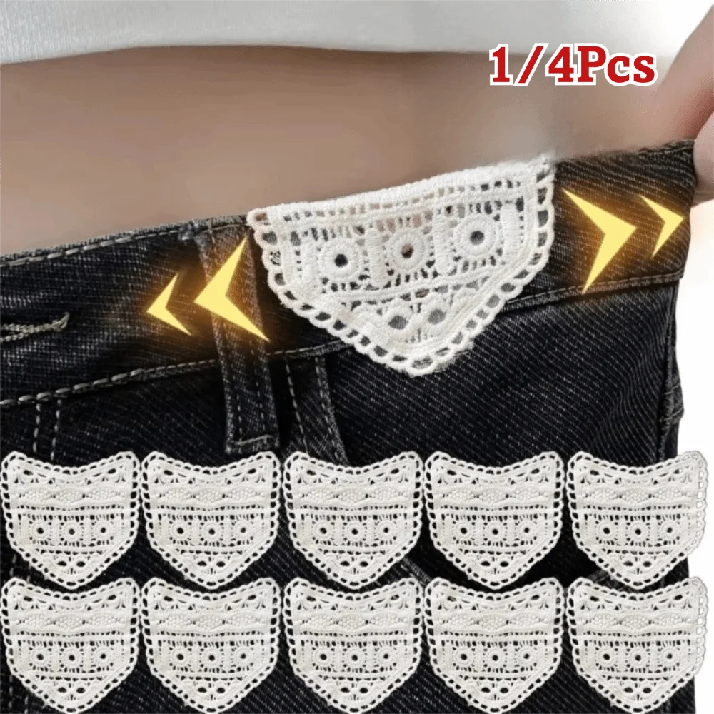 

1 шт./4 шт. хлопковые расширители для джинсов, кружевные расширители для талии для беременных, регулируемые аксессуары для одежды