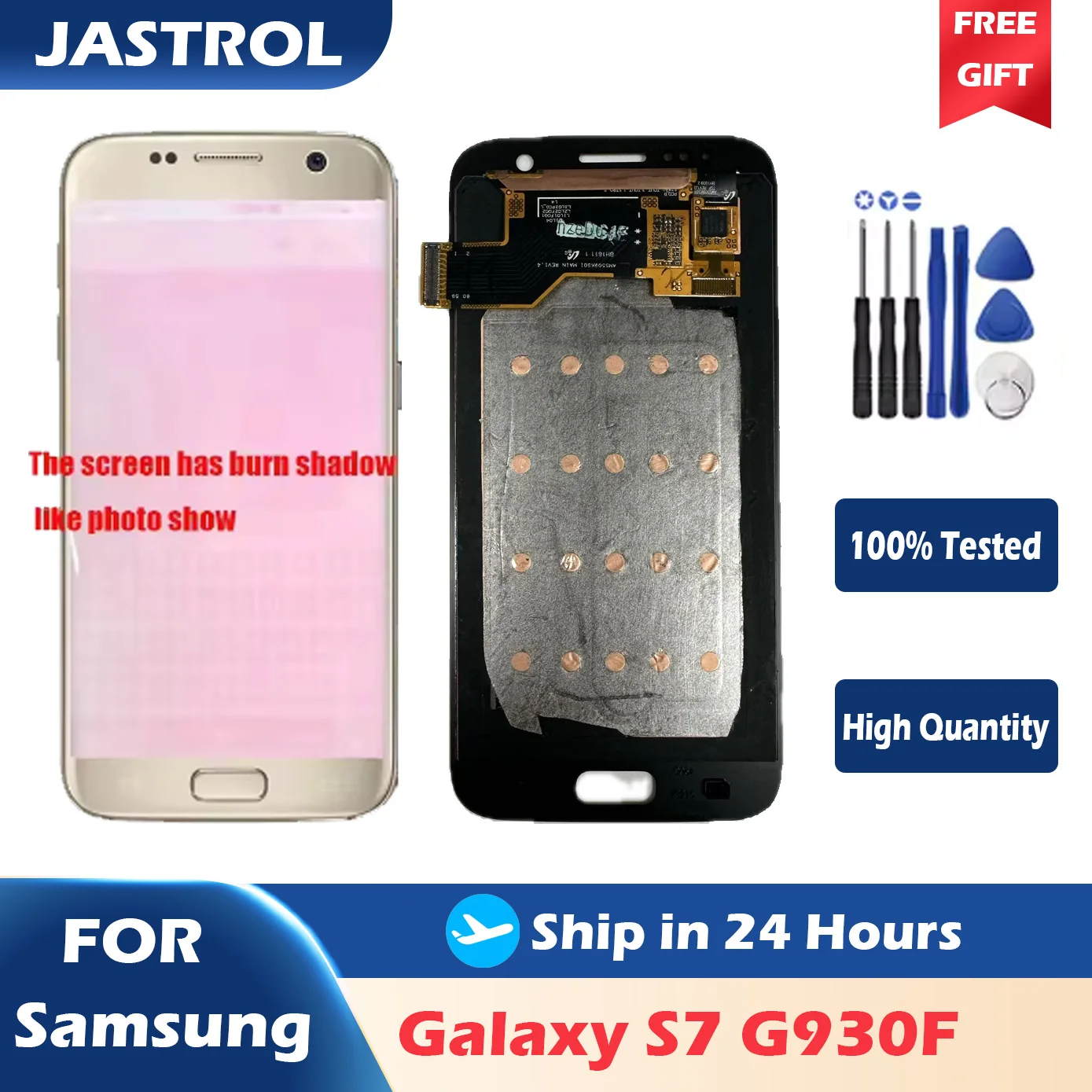5,1-дюймовый AMOLED ЖК-дисплей Burn Shadow для Samsung Galaxy S7 G930 G930F, сменный преобразователь сенсорного экрана ЖК-дисплея в сборе