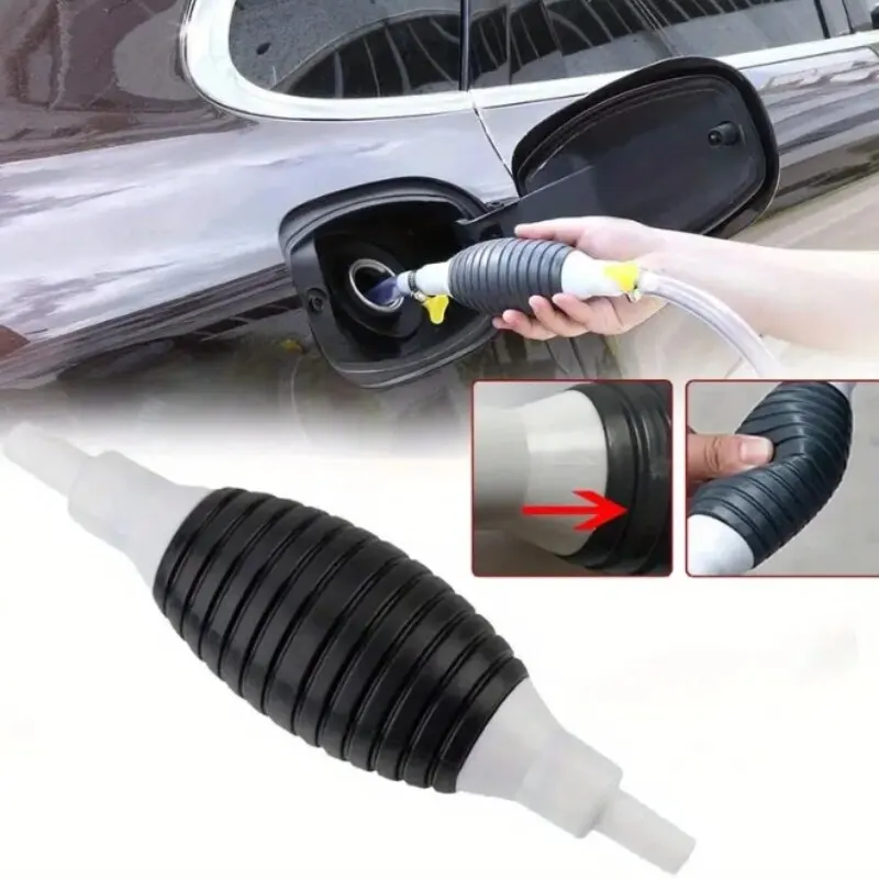 Manual Fuel Pump High Flow Car Motorcycle Hand Siphon Water Fish Tank Oil Gasoline Petrol Diesel Liquid Transfer Tools Universal