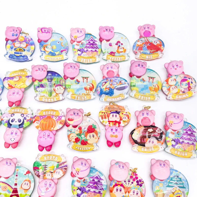 Cartoon Kirbys PVC-Anhänger Meta Knight Waddle Dee Magolor Elfilin Taranza Waddle Doo Schlüsselanhänger Acryl-Spielzeug Dekoration Kindergeschenke