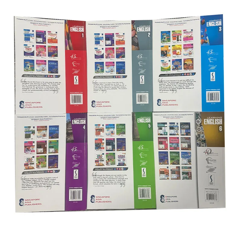 6 Books/Set SAP Learning English Workbook Grade 1-6 Children Singapore Primary School Textbook