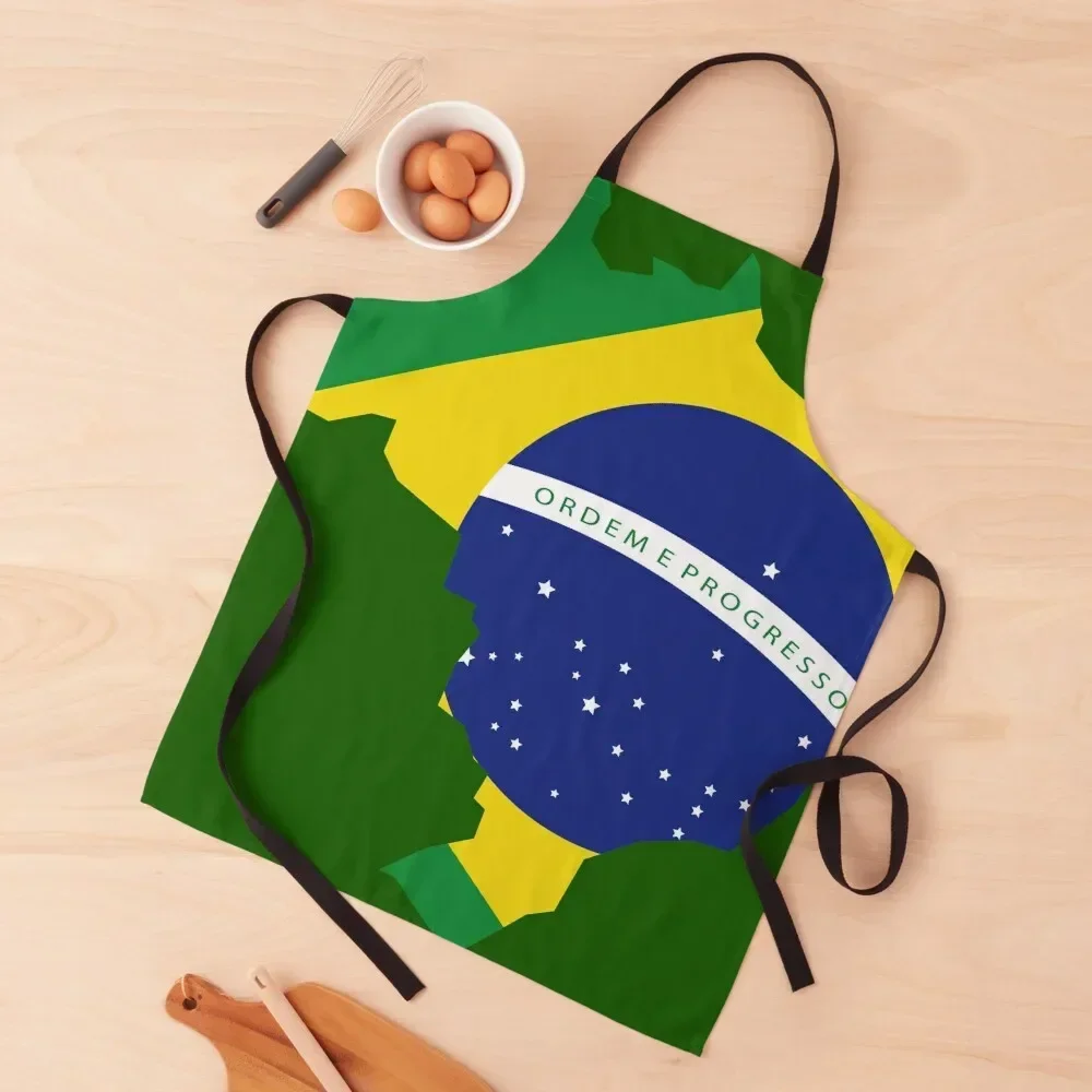 

Flag of Brazil map Apron Kitchen And Home Items Kitchen Things For Home For Women Kitchen work gowns for women cleaning Apron