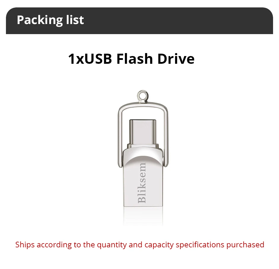 Bliksem 2in1 USB Flash Drive 32GB 64GB 128GB for TYPE-C PC High Speed USB Flash Drive 128GB USB 2.0 TYPE-C 32GB 64GB Pen Drive