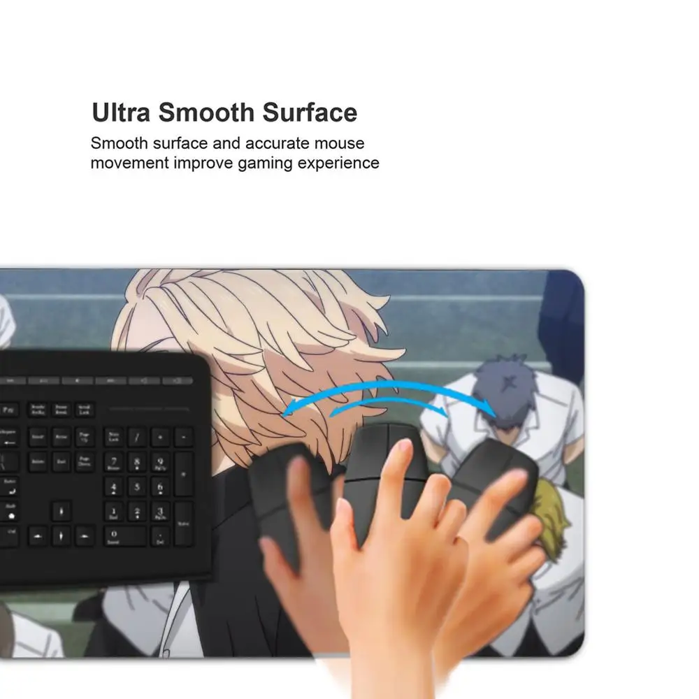 Anime Tokyo Revengers Mouse Pad Tablet mouse Pad Laptop xl desktop mate, cute HD Rainbow Gaming keyboard pad, Player, 90x40 - view 6