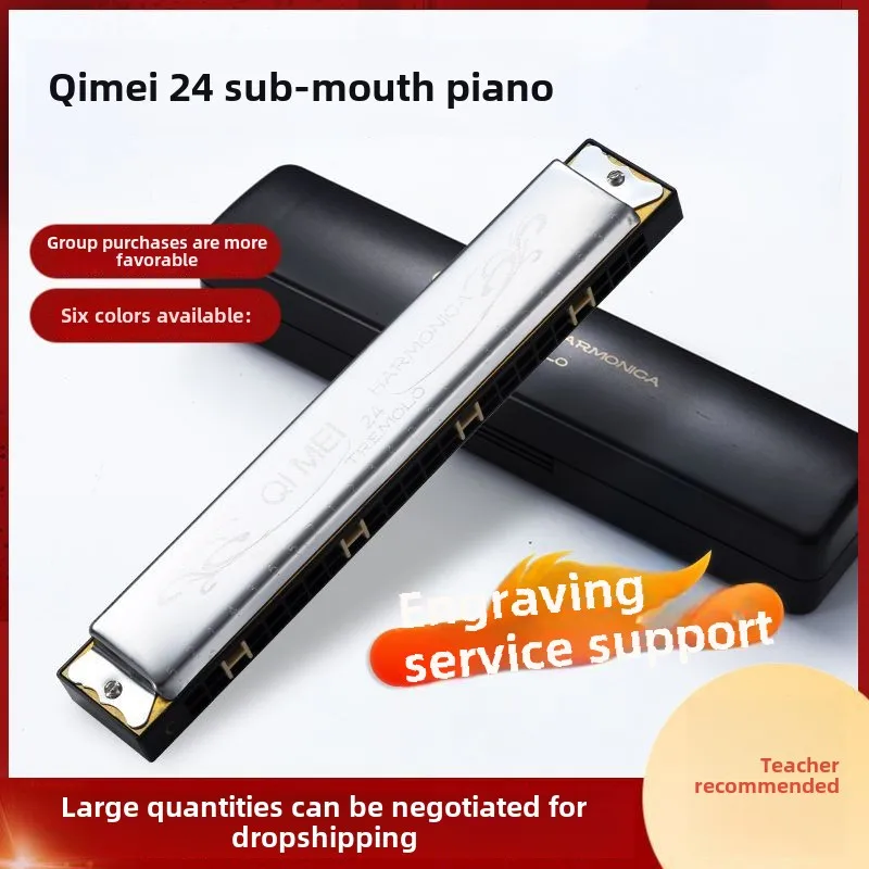 

Marine Band Crossover 24 Hole Diatonic Harmonica Bamboo Comb Blues Harp Gaita Standard 10 Hole Harp