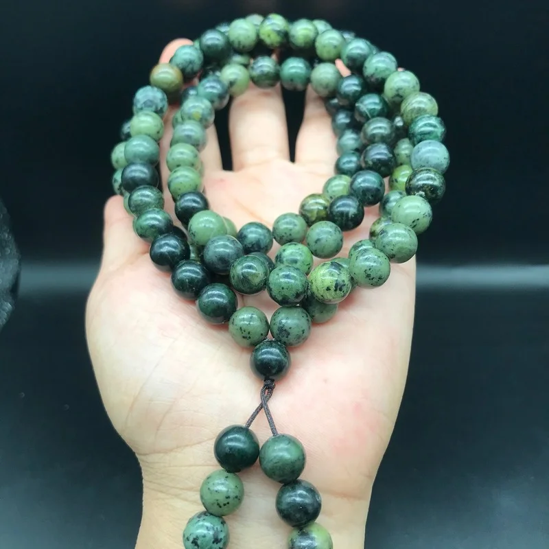 

Natural Tibetan Jade Medicine King Stone 108 Multi Circle Buddha Beads Necklace Hand String Men's and Women's Versatile Bracelet