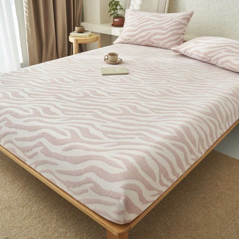 

2025 New Three-layer Yarn Pure Cotton Single Bed Cover Jacquard Mattress Cover 360-degree Wrapping with Elastic Bedspread
