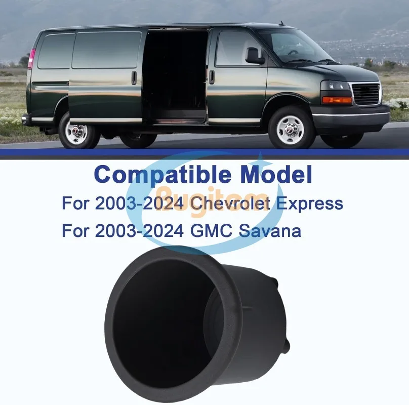 1PCS 25740177 Car Cup Holder Insert Fit for Chevrolet Express & GMC Savana 2003-2024 Body Side Front Trim Panel Cup Holder