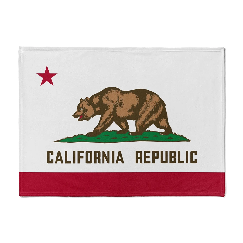 Gaslight Gatekeep Girlboss California Bear Flag Throw Blanket for Women Men Girls Boys Kids Pets Dogs Cats Couch Sofa